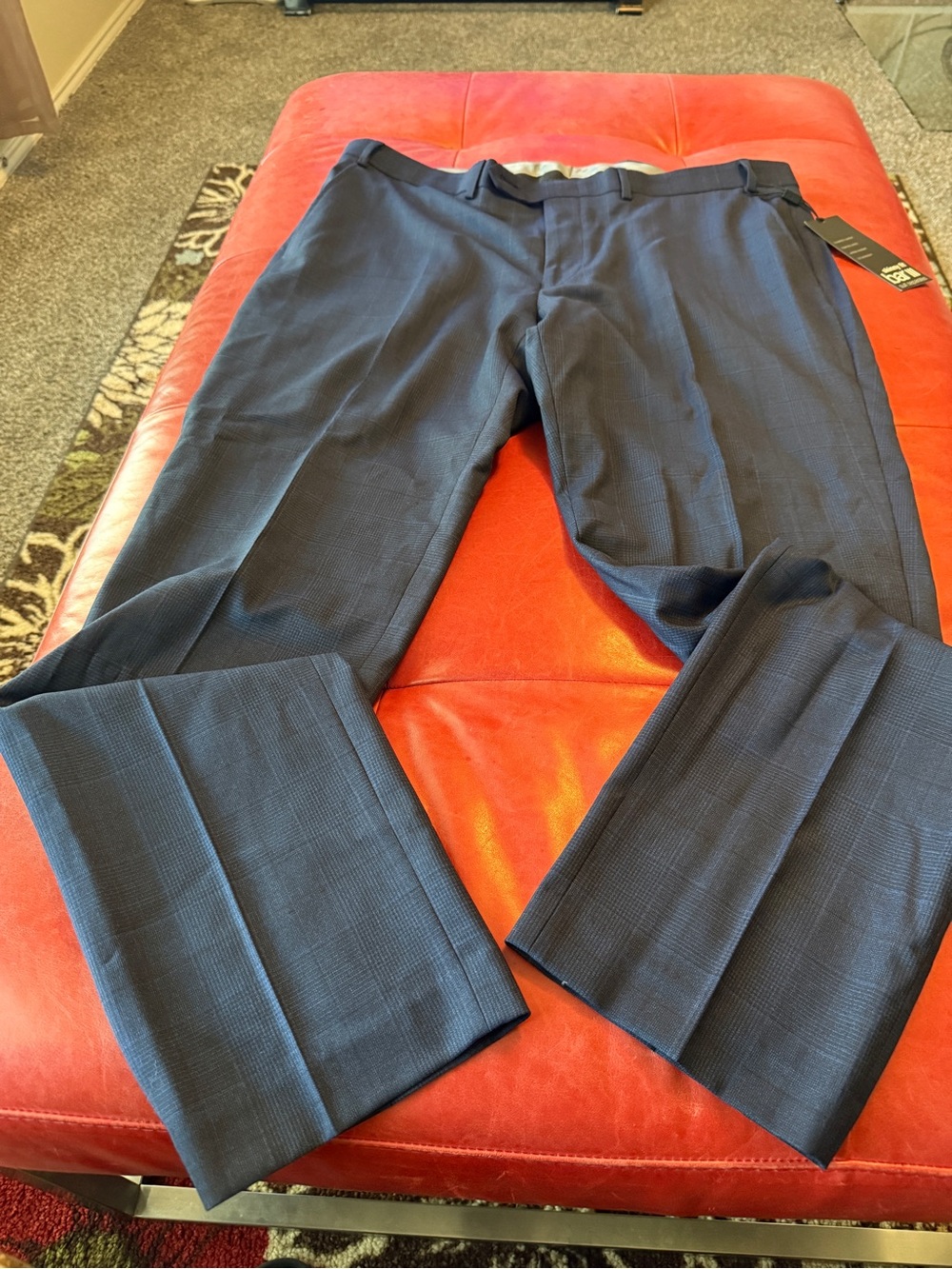 Bar III Navy Plaid Dress Pants size 40W x 32L